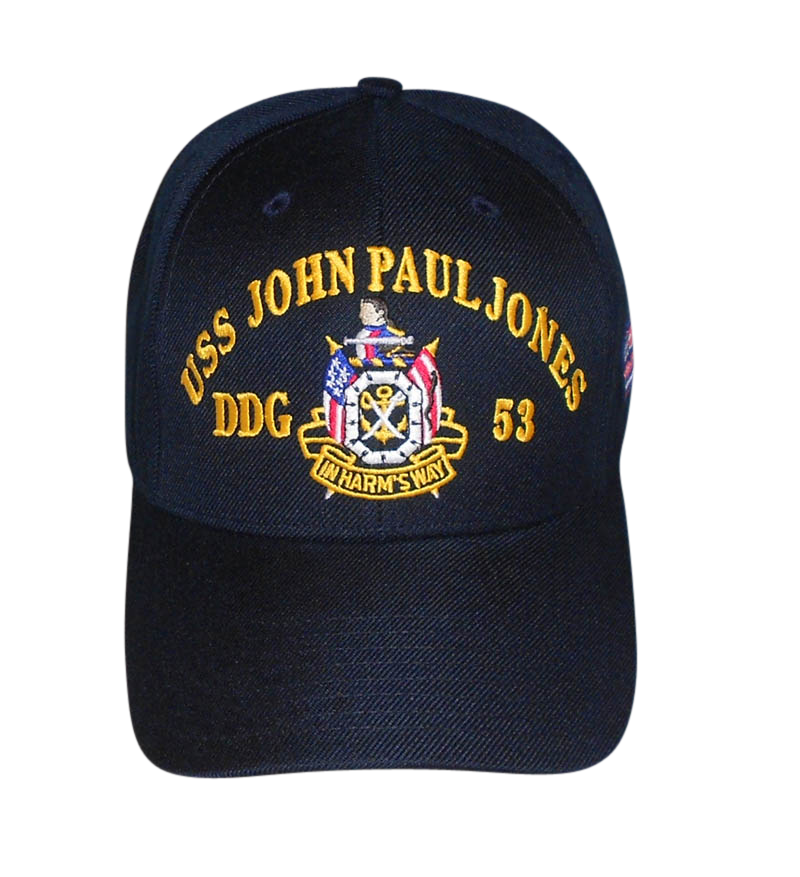 U.S NAVY SHIP HAT PATCH USS JOHN PAUL JONES DDG-53 SHIP PATCH HEAT